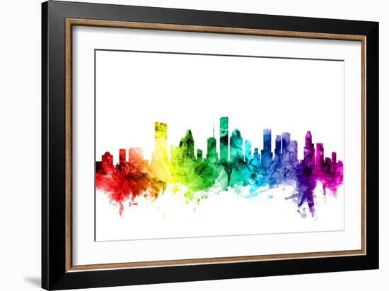 Houston Texas Skyline-Michael Tompsett-Framed Art Print