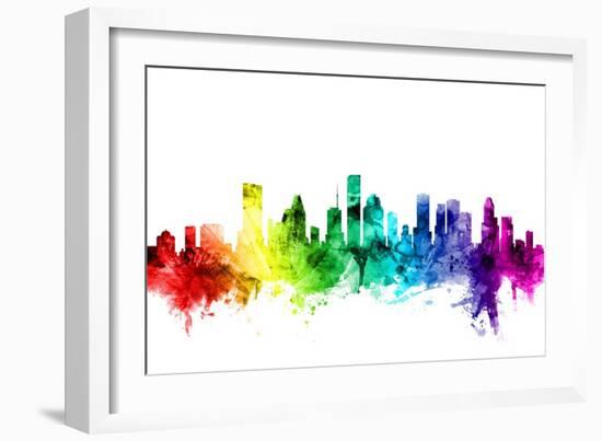 Houston Texas Skyline-Michael Tompsett-Framed Art Print