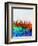 Houston Watercolor Skyline-NaxArt-Framed Art Print