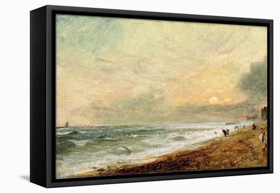 Hove Beach, C.1824 (Oil on Paper on Panel)-John Constable-Framed Premier Image Canvas