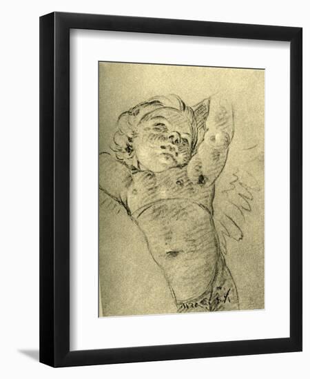 'Hovering Cupid', mid 18th century, (1928)-Giovanni Battista Tiepolo-Framed Giclee Print