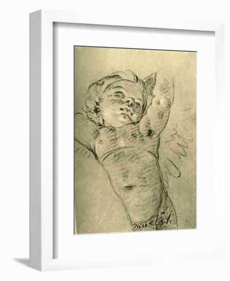 'Hovering Cupid', mid 18th century, (1928)-Giovanni Battista Tiepolo-Framed Giclee Print