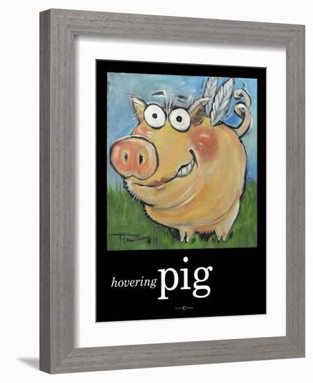 Hovering Pig-Tim Nyberg-Framed Giclee Print