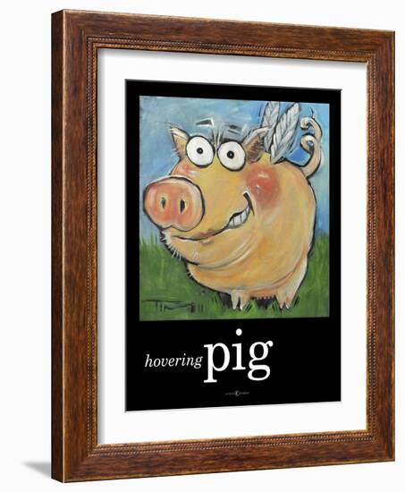 Hovering Pig-Tim Nyberg-Framed Giclee Print