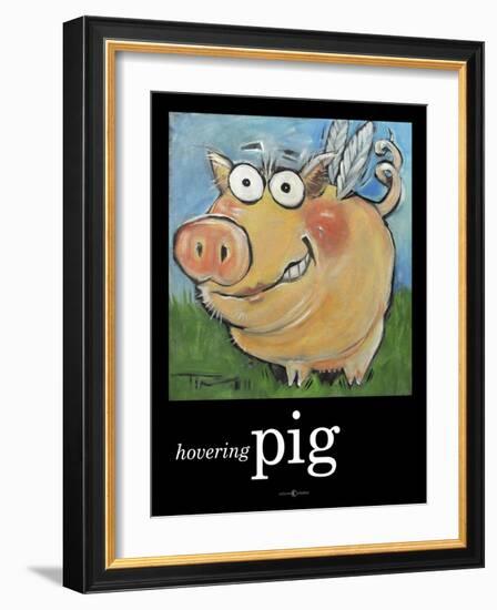 Hovering Pig-Tim Nyberg-Framed Giclee Print