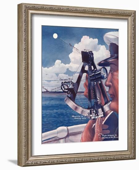 'How A Ship's Captain Uses The Sextant', 1935-Unknown-Framed Giclee Print