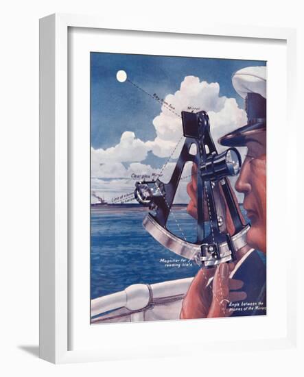 'How A Ship's Captain Uses The Sextant', 1935-Unknown-Framed Giclee Print