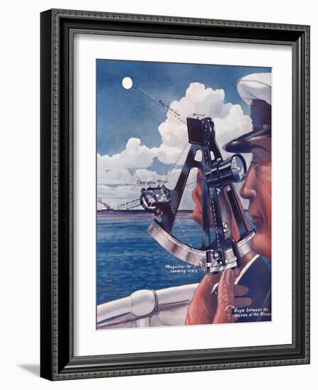 'How A Ship's Captain Uses The Sextant', 1935-Unknown-Framed Giclee Print