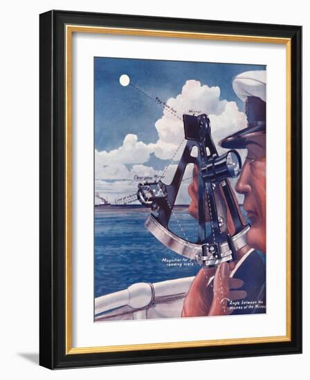 'How A Ship's Captain Uses The Sextant', 1935-Unknown-Framed Giclee Print