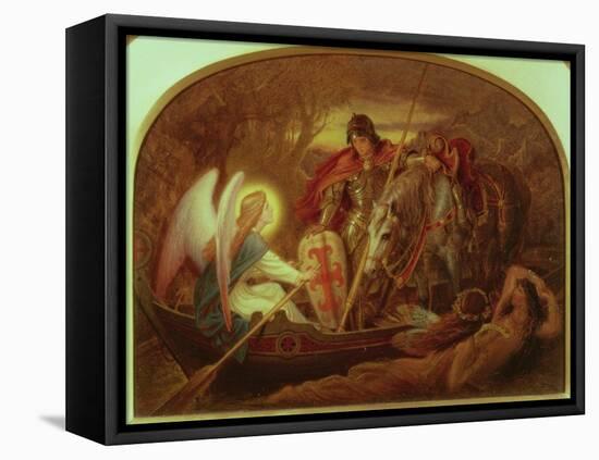 How an Angel Rowed Sir Galahad across Dern Mere-Sir Joseph Noel Paton-Framed Premier Image Canvas