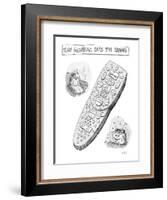 "How Grandma sees the remote." - New Yorker Cartoon-Roz Chast-Framed Premium Giclee Print