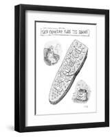 "How Grandma sees the remote." - New Yorker Cartoon-Roz Chast-Framed Premium Giclee Print
