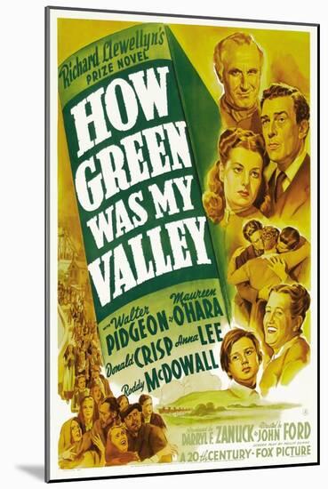 How Green Was My Valley, 1941-null-Mounted Giclee Print