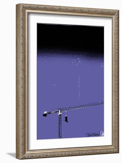 How High Is Your Cow? Blue-Pascal Normand-Framed Art Print