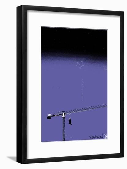 How High Is Your Cow? Blue-Pascal Normand-Framed Art Print