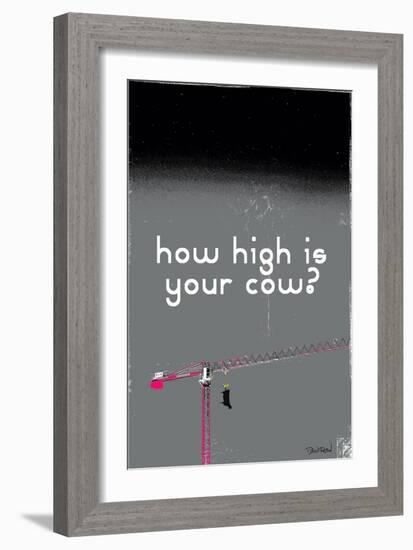 How High Is Your Cow? Grey-Pascal Normand-Framed Art Print