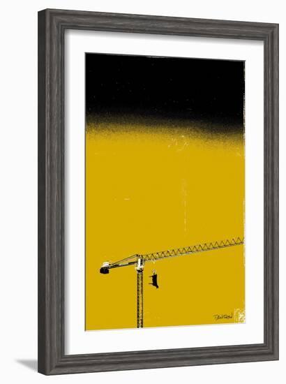 How High Is Your Cow? Yellow-Pascal Normand-Framed Art Print