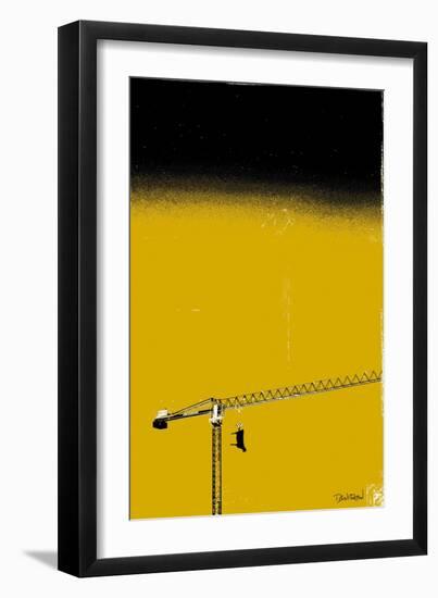 How High Is Your Cow? Yellow-Pascal Normand-Framed Art Print