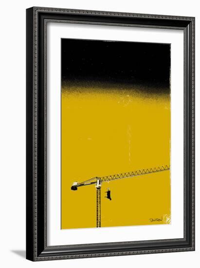 How High Is Your Cow? Yellow-Pascal Normand-Framed Art Print