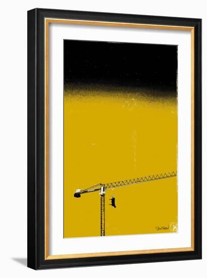 How High Is Your Cow? Yellow-Pascal Normand-Framed Art Print