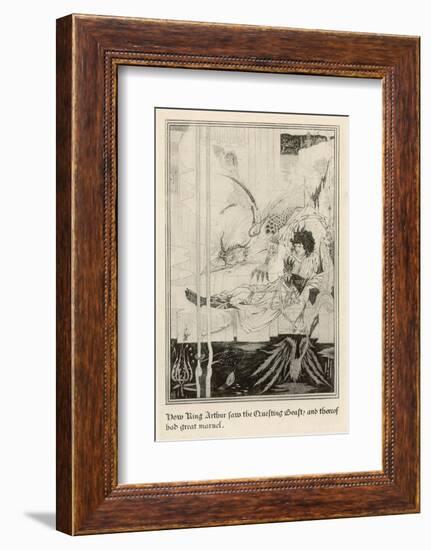 How King Arthur Saw the Questing Beast and Thereof Had Great Marvel-Aubrey Beardsley-Framed Photographic Print