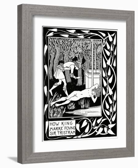 "How King Marke Found Sir Tristram", Illustration from 'Le Morte D'Arthur' by Sir Thomas Malory,…-Aubrey Beardsley-Framed Giclee Print