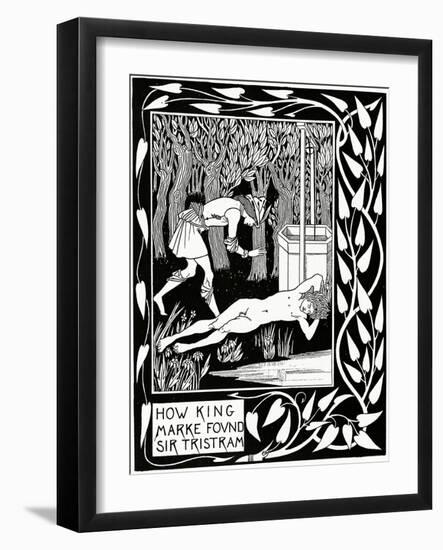 "How King Marke Found Sir Tristram", Illustration from 'Le Morte D'Arthur' by Sir Thomas Malory,…-Aubrey Beardsley-Framed Giclee Print