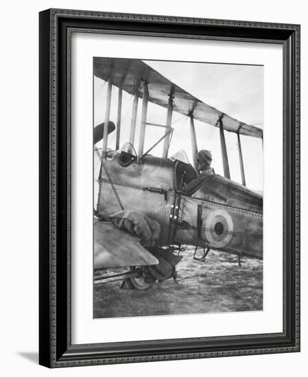How Kut Garrison Was Fed by Flying-Machine: Ready for Flight with Bags of Grain-English Photographer-Framed Giclee Print