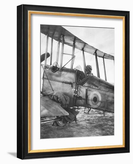 How Kut Garrison Was Fed by Flying-Machine: Ready for Flight with Bags of Grain-English Photographer-Framed Giclee Print