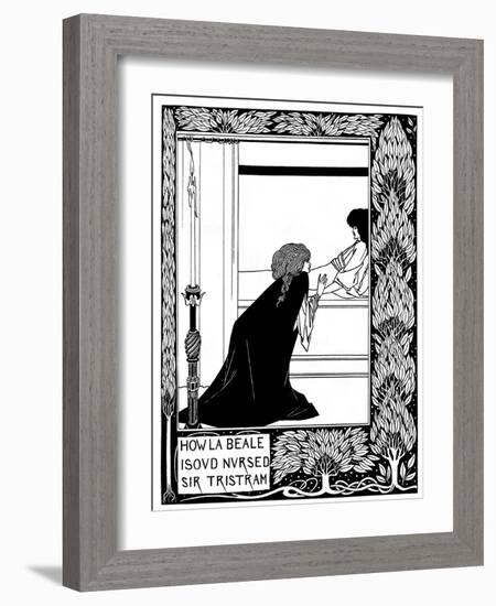 How La Beale Isoud Nursed Sir Tristram-Aubrey Beardsley-Framed Giclee Print