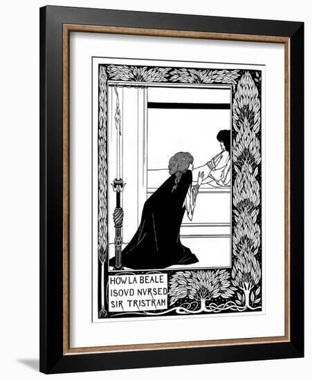 How La Beale Isoud Nursed Sir Tristram-Aubrey Beardsley-Framed Giclee Print