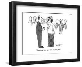 "How long have you been a Mets fan?" - New Yorker Cartoon-James Mulligan-Framed Premium Giclee Print