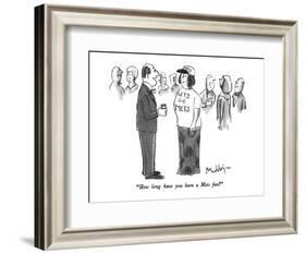 "How long have you been a Mets fan?" - New Yorker Cartoon-James Mulligan-Framed Premium Giclee Print