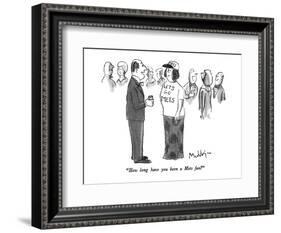 "How long have you been a Mets fan?" - New Yorker Cartoon-James Mulligan-Framed Premium Giclee Print