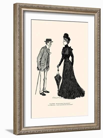 How Long Should I Wear Mourning-Charles Dana Gibson-Framed Art Print