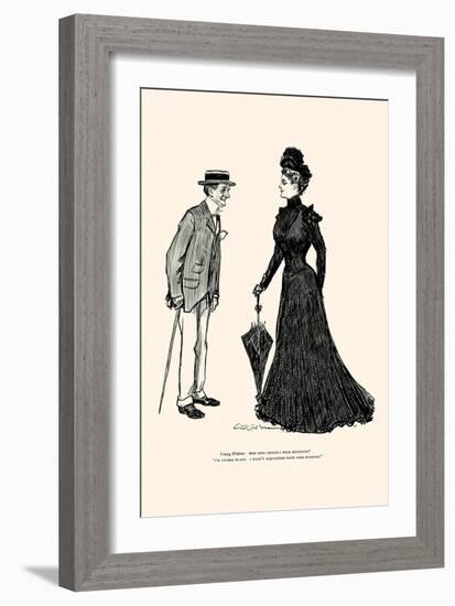 How Long Should I Wear Mourning-Charles Dana Gibson-Framed Art Print