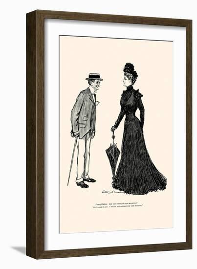 How Long Should I Wear Mourning-Charles Dana Gibson-Framed Art Print