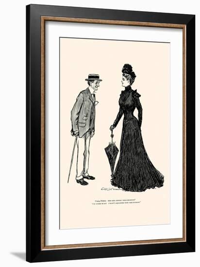 How Long Should I Wear Mourning-Charles Dana Gibson-Framed Art Print