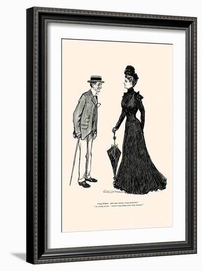 How Long Should I Wear Mourning-Charles Dana Gibson-Framed Art Print