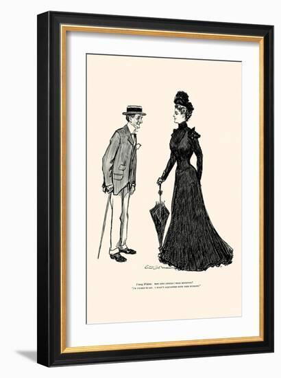 How Long Should I Wear Mourning-Charles Dana Gibson-Framed Art Print