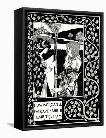 "How Morgan Le Fay Gave a Shield to Sir Tristram", Illustration from 'Le Morte D'Arthur' by Sir…-Aubrey Beardsley-Framed Premier Image Canvas