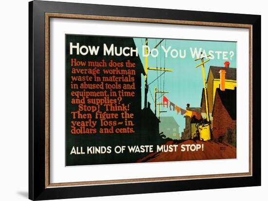How Much Do You Waste?-Robert Beebe-Framed Art Print