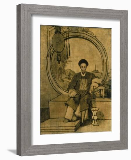 How Qua, Senior Hong Merchant at Canton, China-George Chinnery-Framed Giclee Print