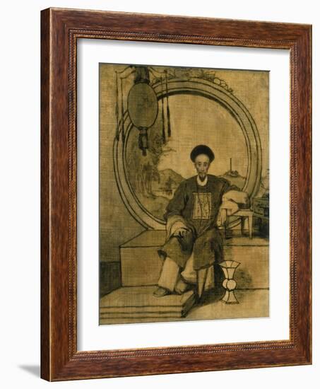 How Qua, Senior Hong Merchant at Canton, China-George Chinnery-Framed Giclee Print