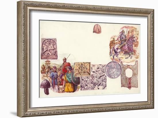 How the Cavalry Protect Themselves-Pat Nicolle-Framed Giclee Print