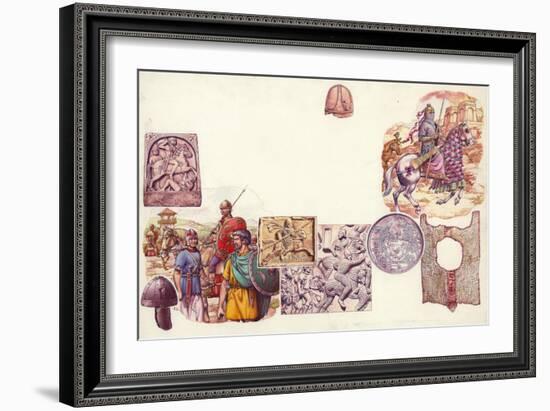 How the Cavalry Protect Themselves-Pat Nicolle-Framed Giclee Print