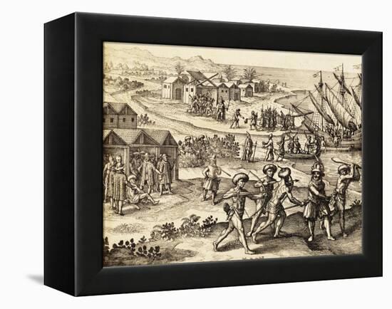 How the English Captain Robert Caverta Was Arrested and Killed by Order of the King of the Comoros-null-Framed Premier Image Canvas