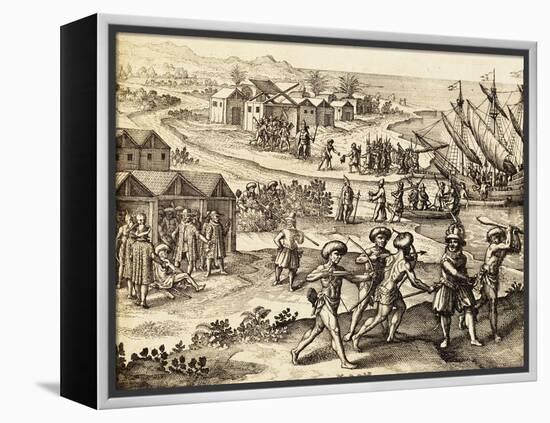 How the English Captain Robert Caverta Was Arrested and Killed by Order of the King of the Comoros-null-Framed Premier Image Canvas