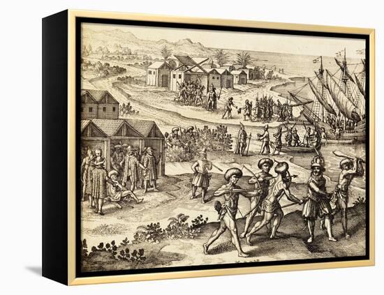 How the English Captain Robert Caverta Was Arrested and Killed by Order of the King of the Comoros-null-Framed Premier Image Canvas