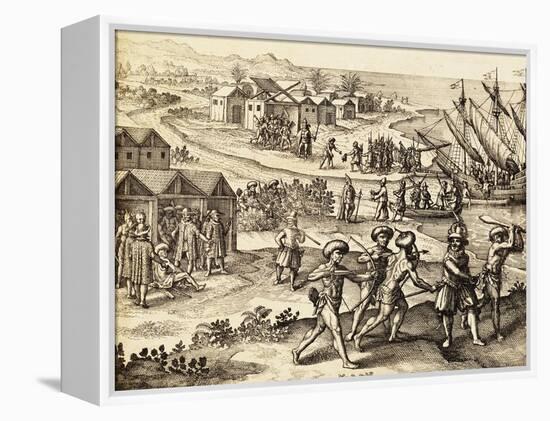 How the English Captain Robert Caverta Was Arrested and Killed by Order of the King of the Comoros-null-Framed Premier Image Canvas